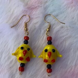 Easter Baby Chick Earrings